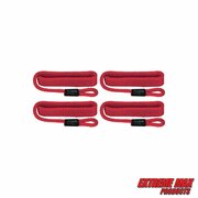 Extreme Max Extreme Max 3006.2989 BoatTector Solid Braid MFP Dock Line Value 4-Pack - 3/8" x 15', Red 3006.2989